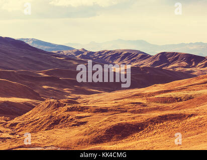 Pampas Landschaften in der Cordillera de los Andes, Peru, Südamerika Stockfoto