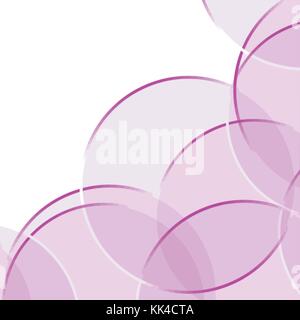 Violett transparent Aquarell bubble Muster auf weißem Hintergrund, Vector Illustration Stock Vektor