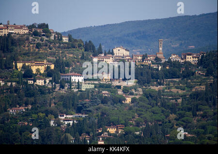 Die Altstadt von Florenz Fiesole, Toskana, Italien gesehen. 29. August 2017 © wojciech Strozyk/Alamy Stock Foto *** Local Caption *** Stockfoto