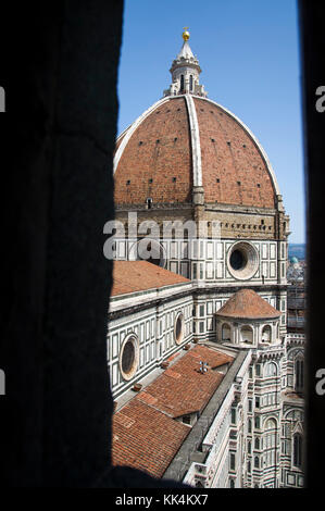 Renaissance Cupola del Brunelleschi (Brunelleschis Dom) der italienischen gotischen Kathedrale Santa Maria del Fiore (Florenz Kathedrale der Heiligen Maria von t Stockfoto