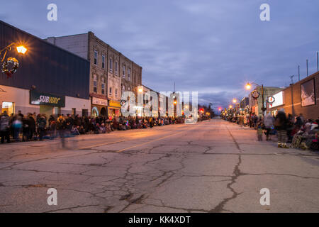 Leere Straße Innenstadt Fenelon Fällen Stockfoto