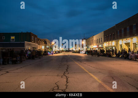 Leere Straße Innenstadt Fenelon Fällen Stockfoto