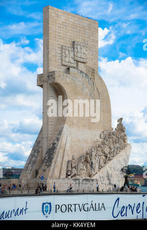 Denkmal der Entdeckungen, padrao dos descobrimentos in Lisboa, Portugal Stockfoto