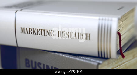 Marketing Research - Buchtitel. 3d. Stockfoto