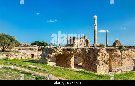 Ruinen der Bäder von antoninus in Karthago, Tunesien. Stockfoto