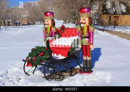 Weihnachten Nussknacker Soldat auf weißem Hintergrund. Stockfoto