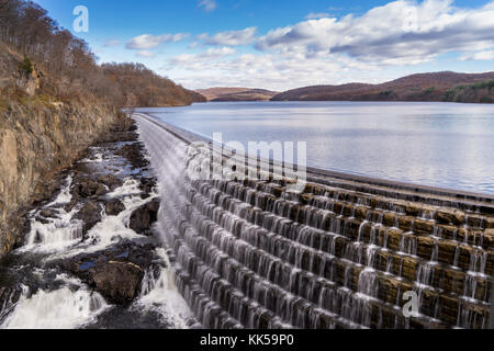 Neue croton Dam in Ha Noi Huson, New York. Stockfoto