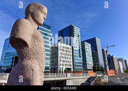 Oslo, Norwegen - 28. Februar 2016: Moderne Architektur im Zentrum von Oslo, Norwegen. Stockfoto