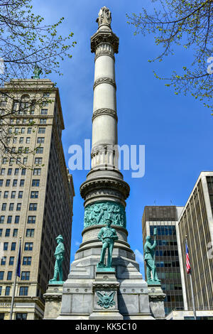 Lafayette Square (ehemals Court House Park oder Courthouse Square) ist ein Park im Zentrum der Innenstadt von Buffalo, Erie County, New York, United States. Stockfoto