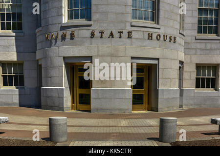 Das Maine State House in Augusta, Maine ist die Hauptstadt des Staates Maine. Das Gebäude wurde im Jahre 1832 fertiggestellt, ein Jahr nach Augusta wurde Stockfoto