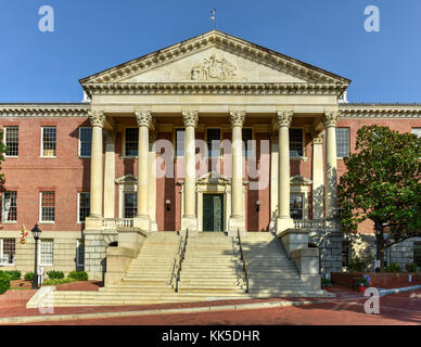 Maryland State Capital Building in Annapolis, Maryland, im Sommer am Nachmittag ist das älteste State Capitol in kontinuierlichen legislative verwenden, dating bis 17. Stockfoto