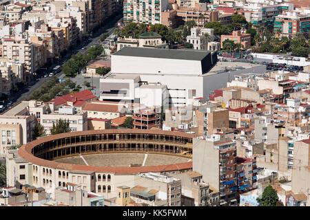 Alicante, Spanien Oktober 19, 2017: Stierkampfarena von Alicante ist eine zweite Kategorie gemäß der Königlichen Verordnung, dass die stierkampfarena organisiert Stockfoto