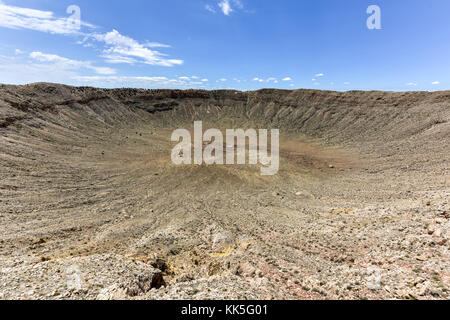 Meteor Crater, das Ergebnis einer Nickel-Eisen-Meteoriten etwa 50 Meter (160 Fuß) über Absturz im Arizona vor 50.000 Jahren. Stockfoto