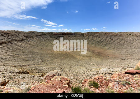 Meteor Crater, das Ergebnis einer Nickel-Eisen-Meteoriten etwa 50 Meter (160 Fuß) über Absturz im Arizona vor 50.000 Jahren. Stockfoto