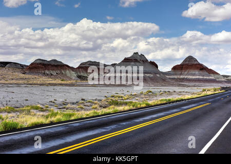 Die Tipis in Der Petrified Forest National Park in Arizona. Stockfoto