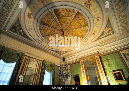 Potsdam, Deutschland - 13 November 2010: Innenraum des Schloss Sanssouci in Potsdam. Es gilt als die letzte große Preußische zu barocken Palast. Stockfoto