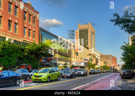 New York City - 13. August 2016: Apollo Theater in Harlem, New York City. Es ist eines der ältesten und berühmtesten Konzertsälen und auf der Nation aufgelistet Stockfoto