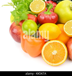 Nützlichen Satz von Obst und Gemüse Stockfoto