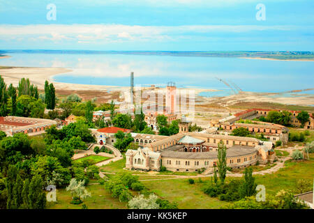 Odessa, Ukraine, die Mündung kuyalnik, Krankenhaus, und salzigen Meer Stockfoto