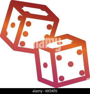 Paar Würfel Symbol Stock Vektor