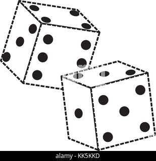 Paar Würfel Symbol Stock Vektor