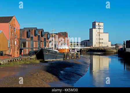 Der Fluss Hull, Arctic Corsair und Museum Quarter, Hull, East Yorkshire, England, Großbritannien Stockfoto