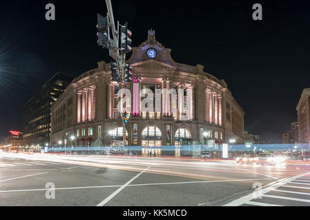 Boston, Massachusetts - 3. September 2016: Im Jahr 1989 gebaut, der South Station in Boston, MA ist der größte Bahnhof und Überland termina Stockfoto