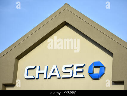 Chase Bank Logo in Bellingham, Washington. Stockfoto