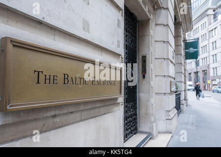 Die Baltic Exchange, 38 St Mary Axe, London EC3A 8EX Stockfoto