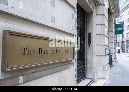 Die Baltic Exchange, 38 St Mary Axe, London EC3A 8EX Stockfoto