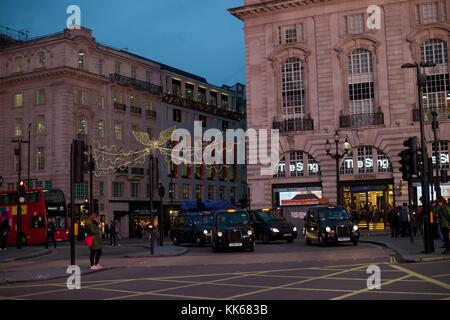 Der Londoner Regent Street. Stockfoto