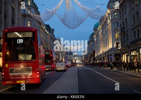 Der Londoner Regent Street. Stockfoto