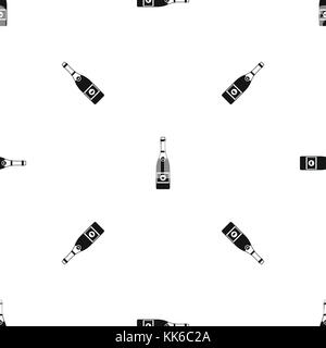 Champagner Muster nahtlose Schwarz Stock Vektor