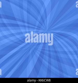 Blau geschwungenen ray Burst Hintergrund - Vector Illustration Stock Vektor