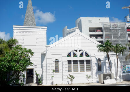 Waterfront und der Innenstadt von Georgetown auf Grand Cayman in der Cayman Islands. Stockfoto