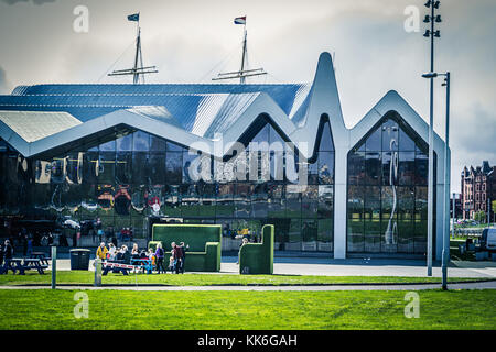 Glasgow, Schottland Das Riverside Museum, Museum für Verkehr, 12.04.2017, Vereinigtes Königreich. Stockfoto
