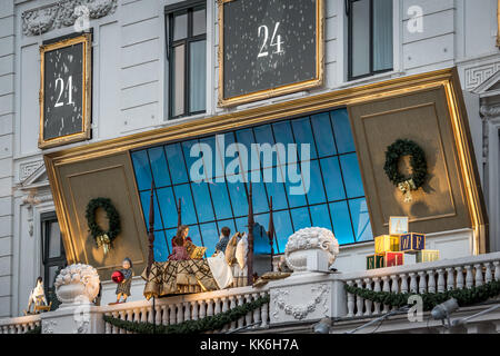 Weihnachten Dekoration im Hotel d'Angleterre in Kopenhagen, h c Andersen Märchen, Dänemark, 28. November 2017 Stockfoto