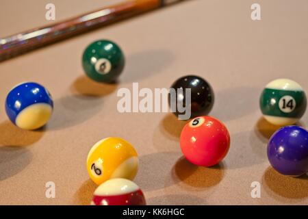 Billard-Kugeln Stockfoto