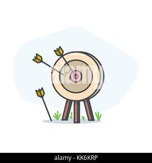 Ziel- und Pfeil Stock Vektor