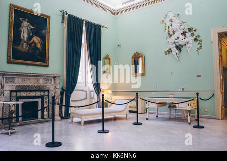 Achilleion Palast der Kaiserin von Österreich Elisabeth von Bayern, in Gastouri. Zimmerbeschreibung Stockfoto
