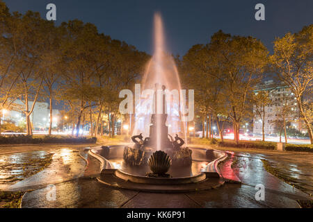 Bailey Brunnen ist ein aus dem 19. Jahrhundert im Freien Skulptur in New York Grand Army Plaza, Brooklyn, New York, United States. Stockfoto