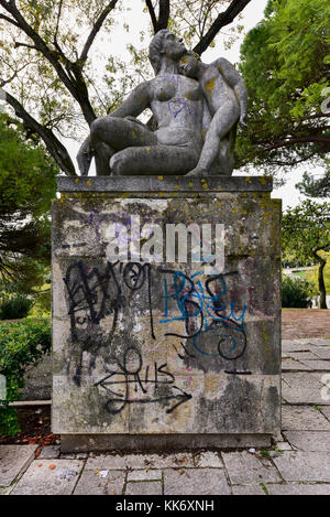 Statue im Park Eduardo VII. Es ist nach Edward VII. von Großbritannien, die Stadt im Jahr 1903 zu bekräftigen, besuchte die anglo-portugiesische Bündnis genannt. Es ist der Große Stockfoto