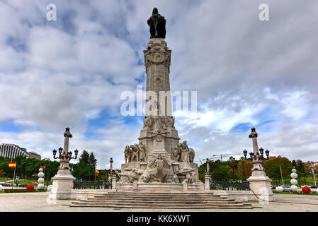 Der Marquis von Pombal in Lissabon, Portugal. Marquis ist auf der Oberseite mit einem Löwen - Symbol der Macht - an seiner Seite. Stockfoto