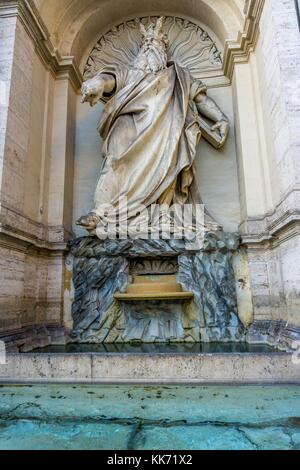 Fontana dell'Acqua Felice, (der Brunnen des Mose), Piazza di S. Bernardo, 00185 Rom RM, Italien Stockfoto