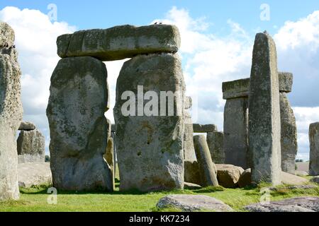 Stonehenge einer alten prähistorischen Monument in der Nähe von Salisbury, Wiltshire, UK. Stockfoto