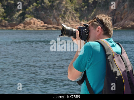 Reisen entlang der korsischen Küste Stockfoto