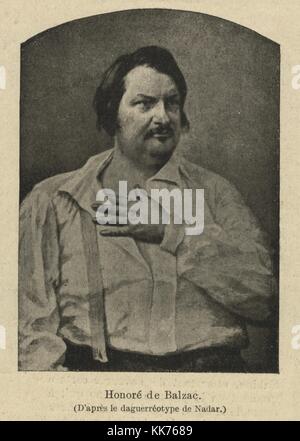 Honore de Balzac, 1842 von Louis - Auguste bisson Stockfoto