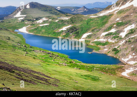 Gardner See von beartooth Pass. Gipfel der beartooth Mountains, Shoshone National Forest, Wyoming, USA. Stockfoto