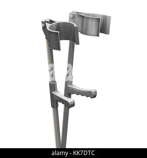 3D Render Krücken Stockfoto
