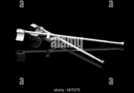 3D Render Krücken Stockfoto